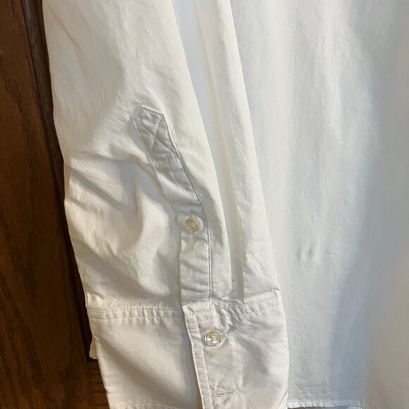 Zara White Button Up Long Sleeve Blouse Size 2XL (XXL) - Picture 4 of 6